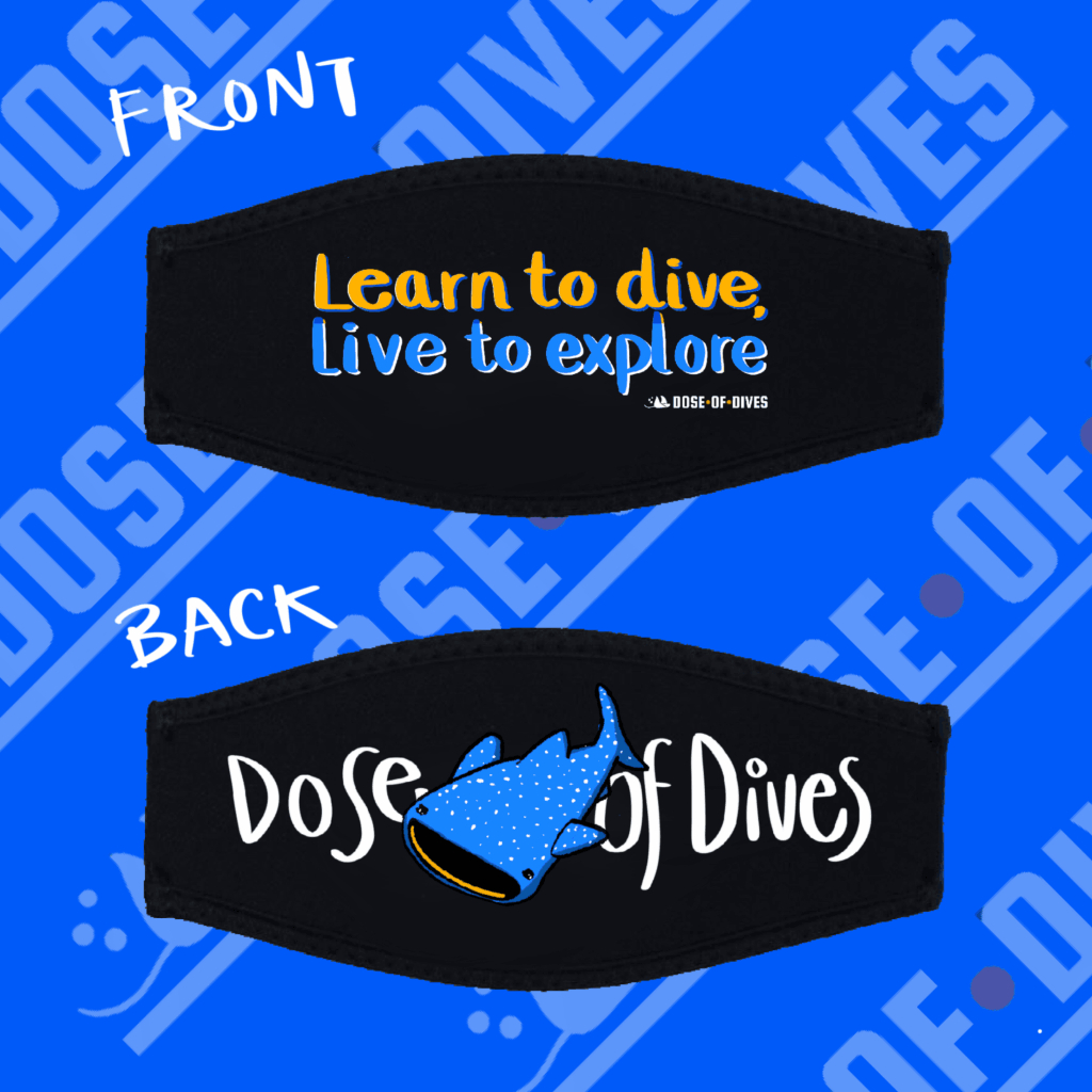 Dose of dives Mask Strap - สายรัดหน้ากากดำน้ำ นีโอพลีน ไม่กินผมเหมาะกับหน้ากากดำน้ำทุกประเภท