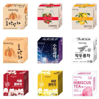 DAHADA  ชาเกาหลี แบบกล่อง 100 ซอง ชาฟักทองถั่วแดง ชาผลไม้ สด…