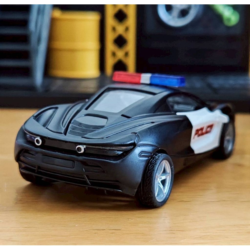 โมเดลรถเหล็ก รถ ตำรวจ รวมแบบ  police เปิดประตูได้ มีลาน มีเสียง มีไฟ ไม่มีกล่อง รถสปอร์ต sport - รูปที่ 4