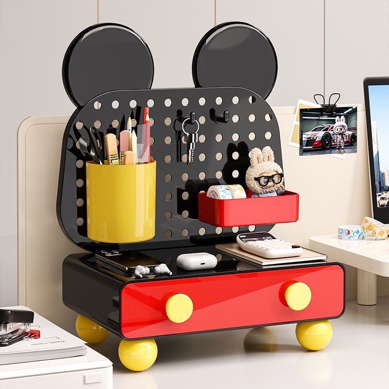 ส่งจากไทย🐭Mickey Mouse standing mini drawer ลิ้นชักวางของตัวแขวนมิกกี้เมาส์ แขวนของได้ ตกแต่งโต๊ะทำงาน 84058