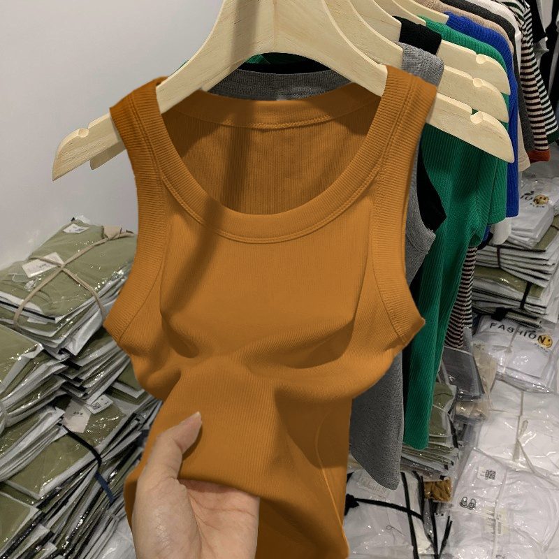 mm_home8 เสื้อกล้าม ไม่มีฟองน้ำ ผ้ายืดตามตัว ทรงสวยสวมใส่สบาย สำหรับผู้หญิง แฟชั่นลำลอง W888