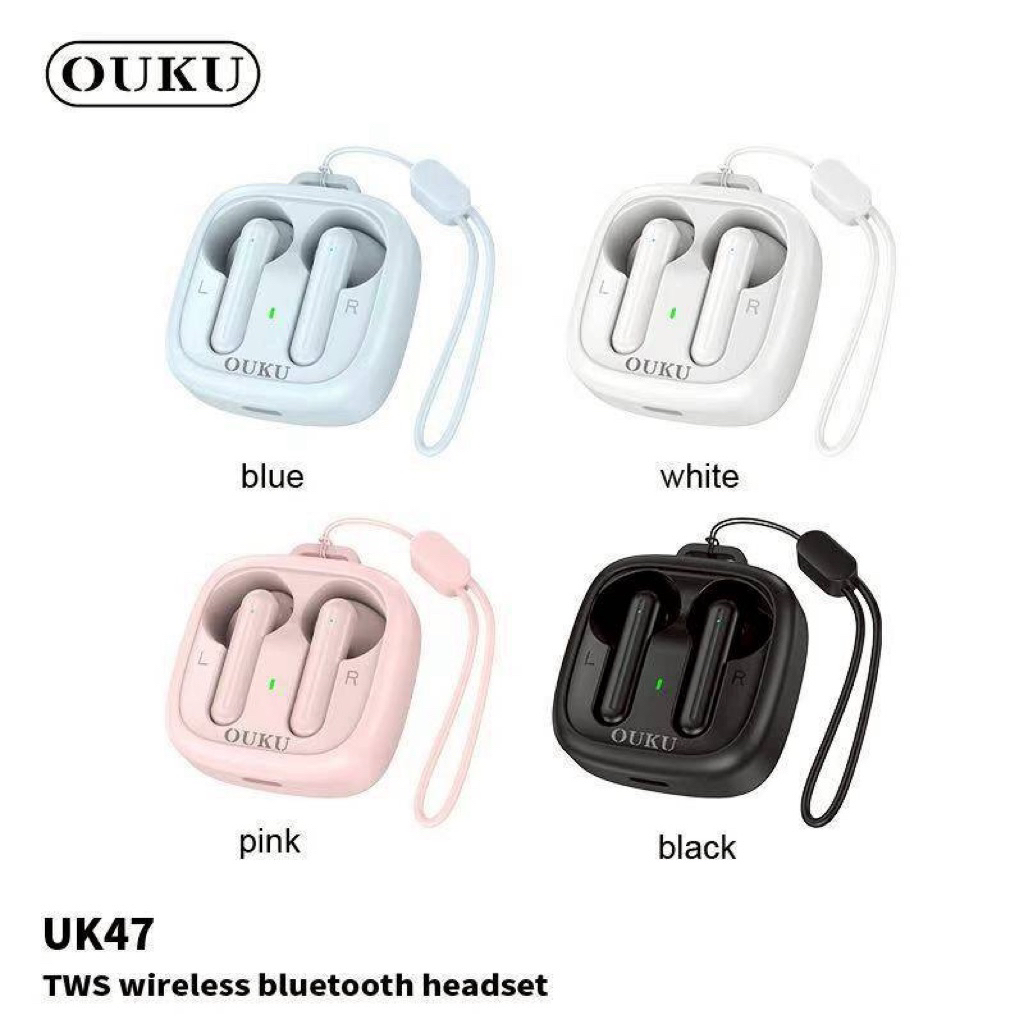 OUKU UK47 หูฟังบลูทูธไร้สาย TWS BT5.4 พร้อมกล่องชาร์จ รุ่นใหม่ล่าสุด แท้100%