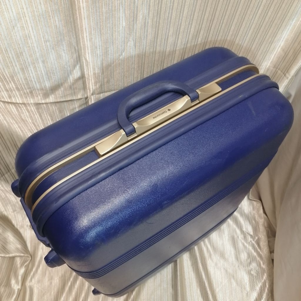 SAMSONITE กระเป๋าเดินทาง 30 นิ้ว กระเป๋าเดินทางมือสอง กระเป๋าสีน้ำเงิน กระเป๋ามือสอง