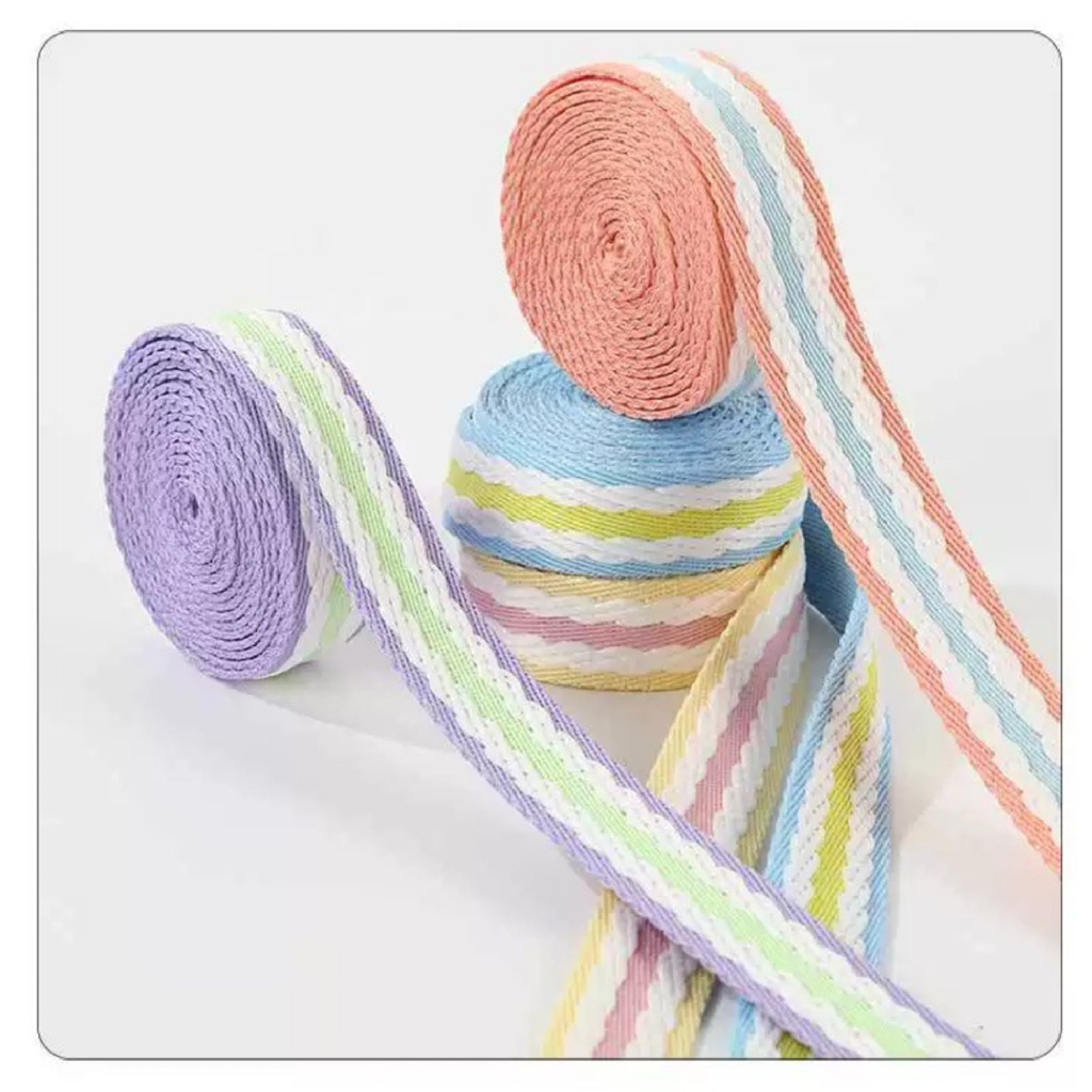 สายกระเป๋า สายสปันฝ้าย 100% ขนาดกว้าง 2.5 cm. สีหวาน น่ารัก พร้อมส่งค่ะ