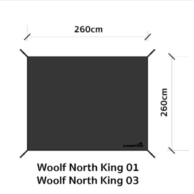 กราวด์ชีท Woolf North King 01 และ North King 03 ผ้าใบปูรองเต้นท์ (2.6m x 2.6m)