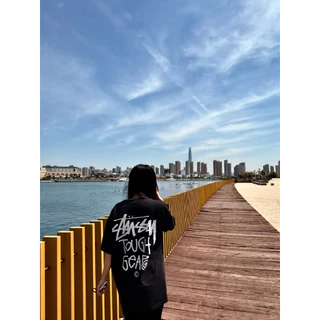 เสื้อยืด STUSSY BASIC LOGO TEE Black/White(US)จัดส่งจากกรุงเทพ