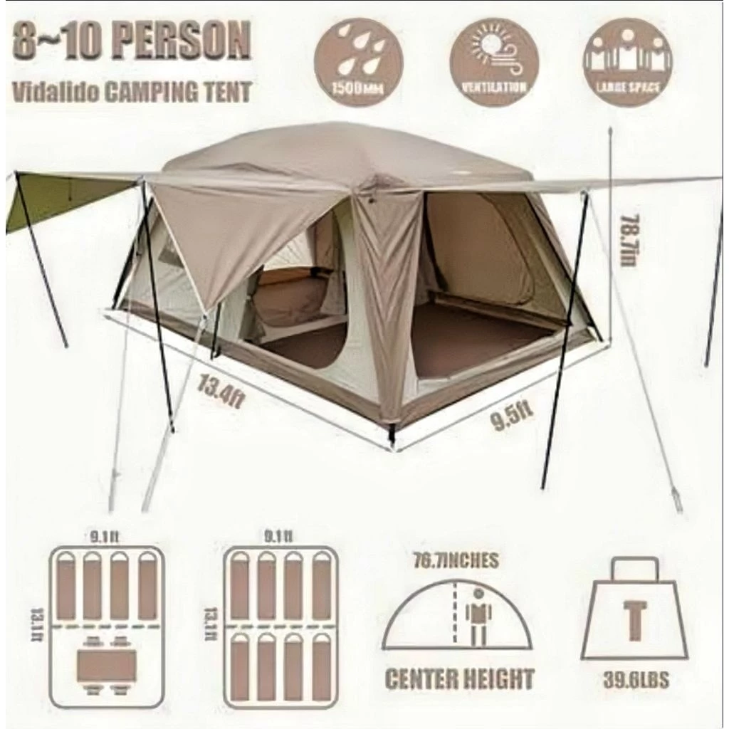 Vidalido Poon Saan Tent Cabin เต็นท์ขนาดใหญ่ 4-8 คน thumbnail 9