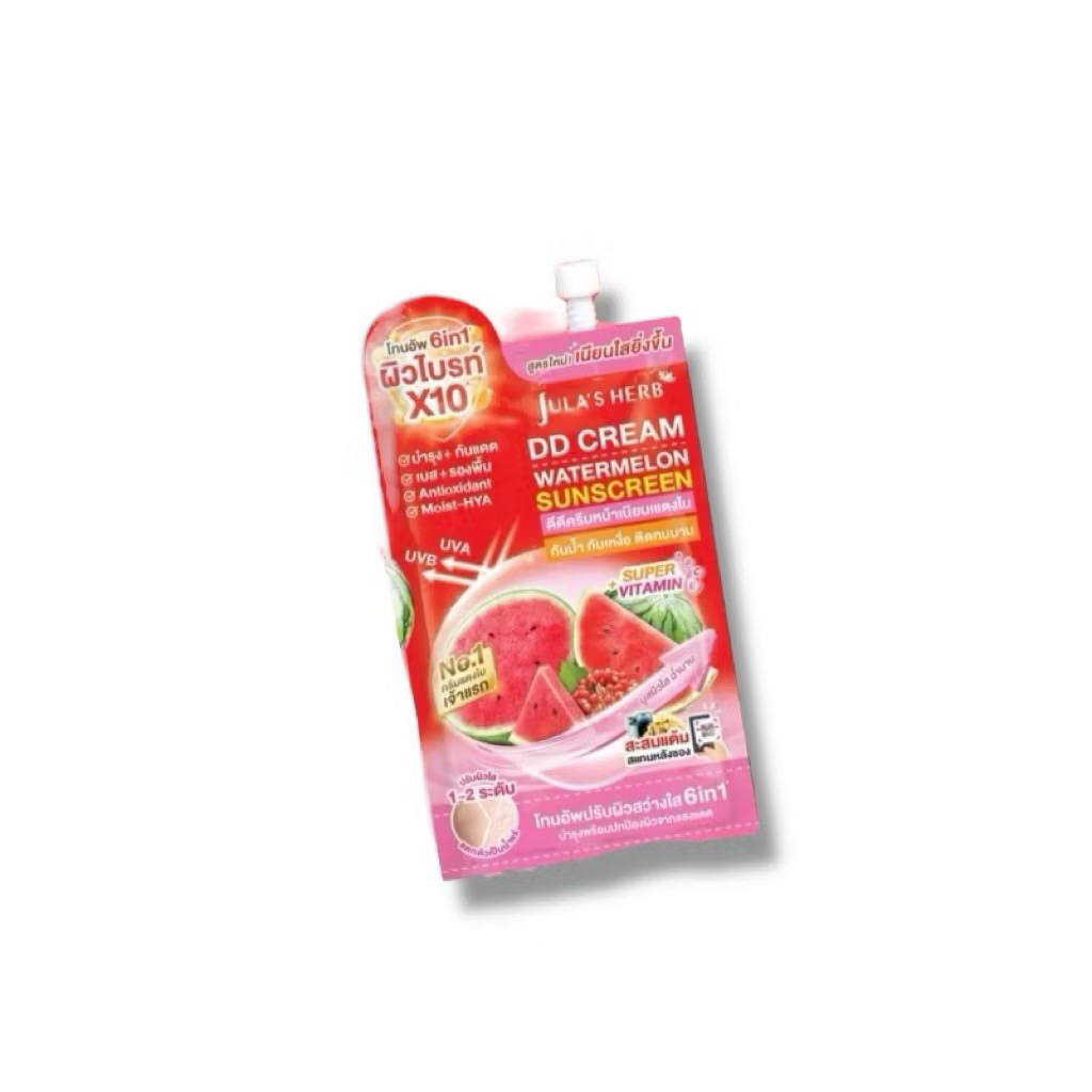 จุฬาเฮิร์บ ดีดีแตงโมกันแดด DD CREAM WATERMELON SPF50PA+++ JULA’S HERB DD CREAM WATERMELON จุฬาเฮิร์บ