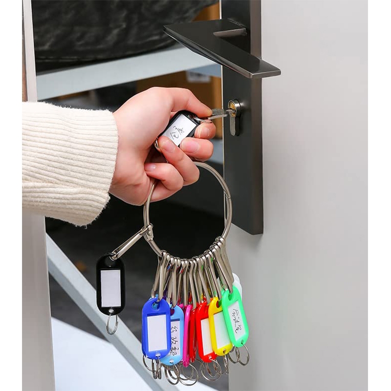 (ชุด 10/20 ชิ้น) ป้ายแท็กกุญแจพลาสติกคละสี พวงกุญแจป้ายชื่อ ป้ายห้อยกุญแจ ราคาถูก - รูปที่ 3