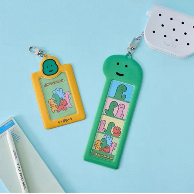 (Pre-order) JOGUMAN Photo Clip Keychain 🦖📷พวงกุญแจใส่รูป/บัตรไดโนโจกูมัน