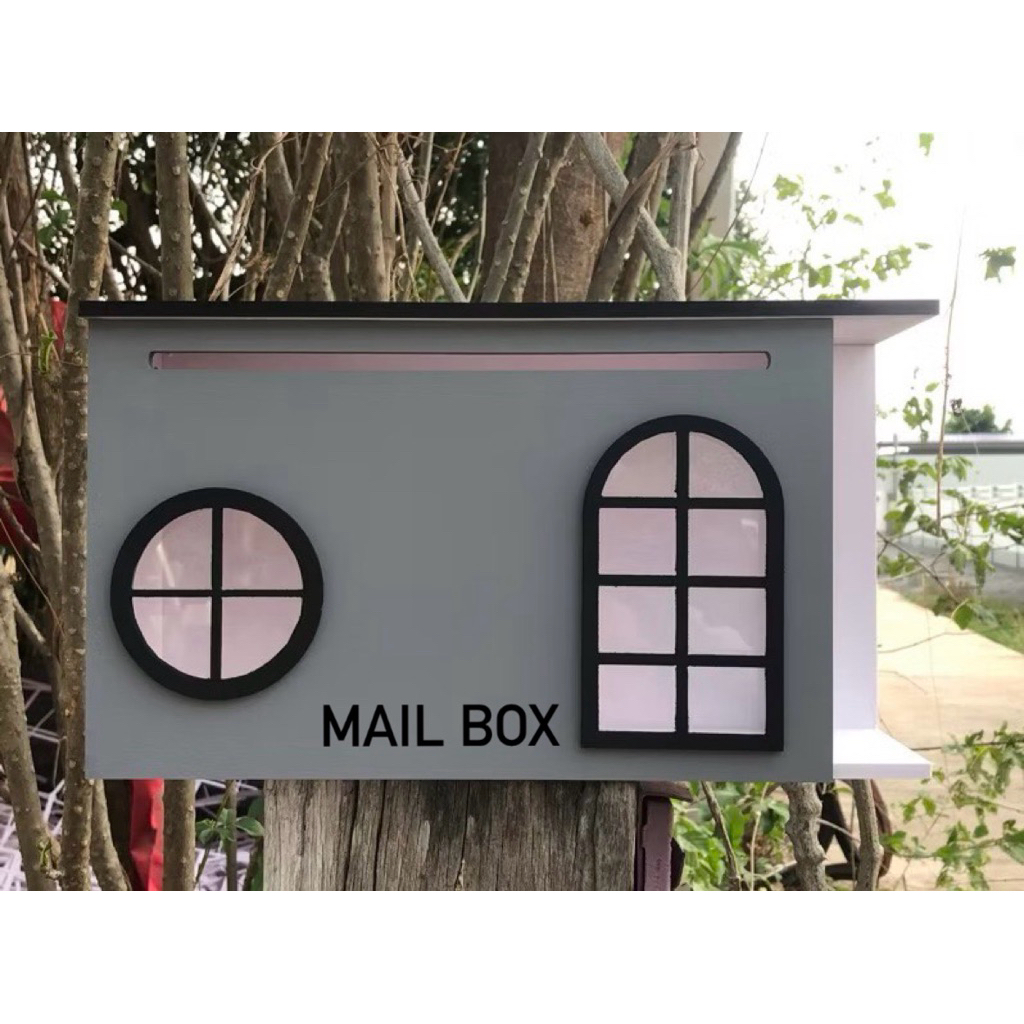 ตู้จดหมายมินิมอล#กล่องรับจดหมาย#ตู้รับจดหมายพลาสวูด - รูปที่ 2
