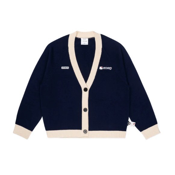 (Pre-order) Levents Small Kitty Knit Cardigan/ Navy เสื้อหนาว
