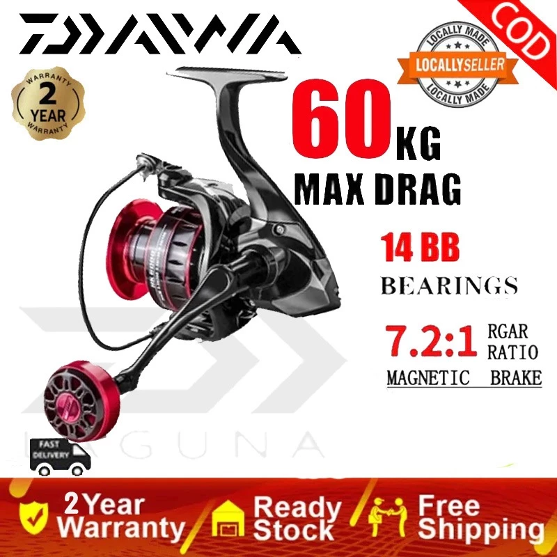daiwa Spinning reel รอกตกปลา บปั่นรอกตกปลา หมาป่า รอกตกปลาสปิน รอกสปิ้นนิ่ง รอกตกปลาถูกๆ 7:2:1