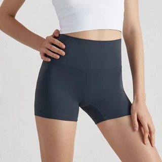 GymHub กางเกงขาสั้นโยคะเอวสูง กระชับสะโพก รัดรูป แห้งเร็ว สำหรับวิ่ง ฟิตเนส ปั่นจักรยาน กางเกงออกกำลังกายขาสามส่วน