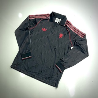ADIDAS MANCHESTER UNITED LIFESTYLER JERSEY สีดำ-แดง แขนยาว