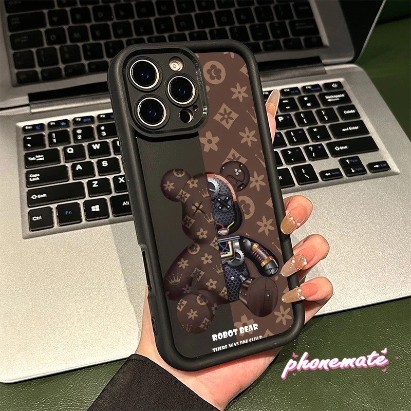 เคสโทรศัพท์ เคส Vivo Y17/Y12/Y15/Y11/Y12i Y17s/Y28 5G Y20/Y20i/Y20s Y16 การ์ตูนหมีรุนแรงกันกระแทก TPU เคสโทรศัพท์