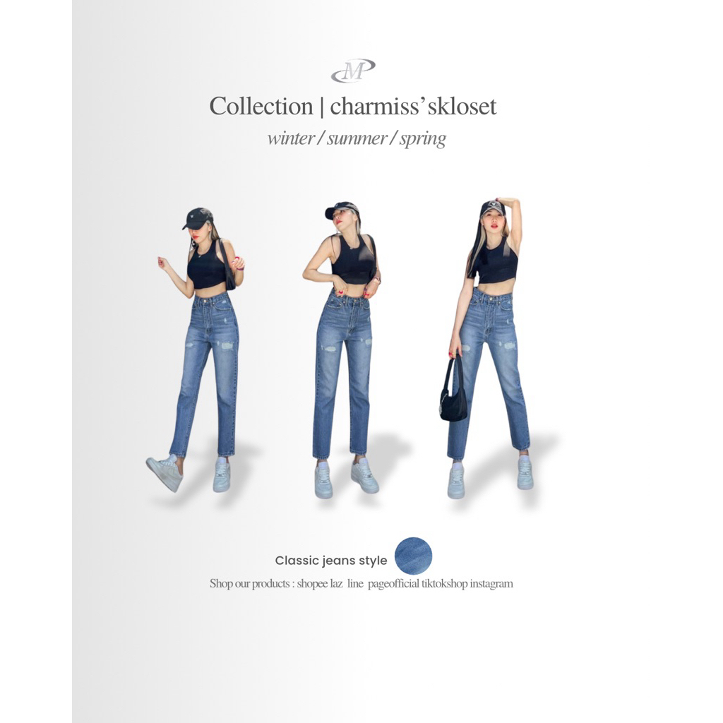 Sugar.jeans ยีนส์ทรงบอยสลิมทรงเต่อสียีนส์พลางหุ่นเอวสูงแต่งขาดกำลังดีดูสีจริงรูปสุดท้ายได้เลยค่า