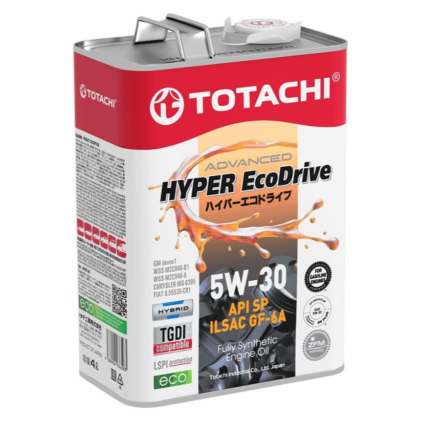 TOTACHI Hyper Ecodrive 5W-30 น้ำมันเครื่อง 1ลิตร และ 4 ลิตร