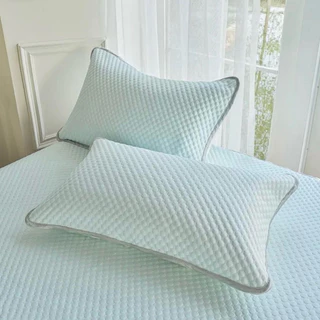 ปลอกหมอน 2 ชิ้น (48×74 cm) ปลอกหมอนฤดูร้อนเย็นเสื่อ กันไรฝุ่น ผ้าเนื้อดีนุ่มลื่น ปลอกหมอนเก็บความเย็น Pillow Case