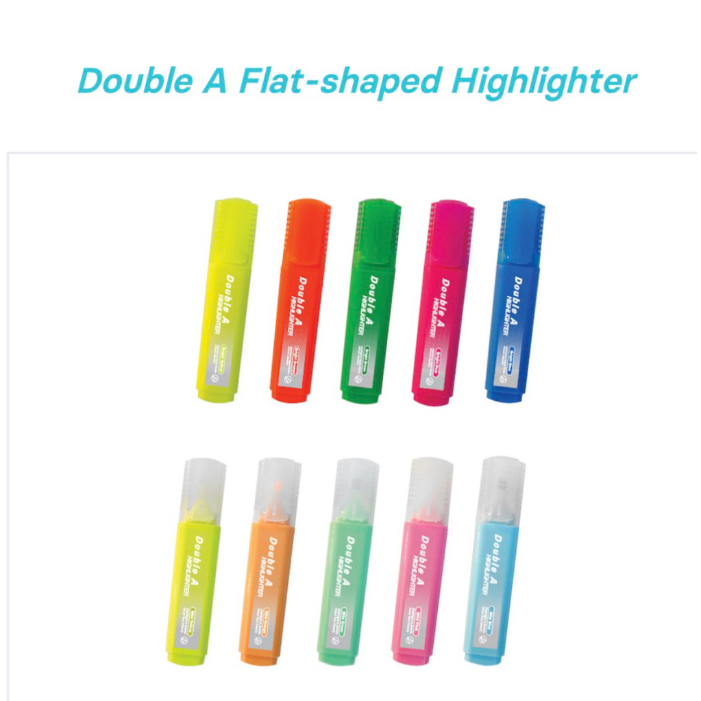ปากกาเน้นข้อความby Double Aมี2แบบPen-shapedและแบบFlat-shaped