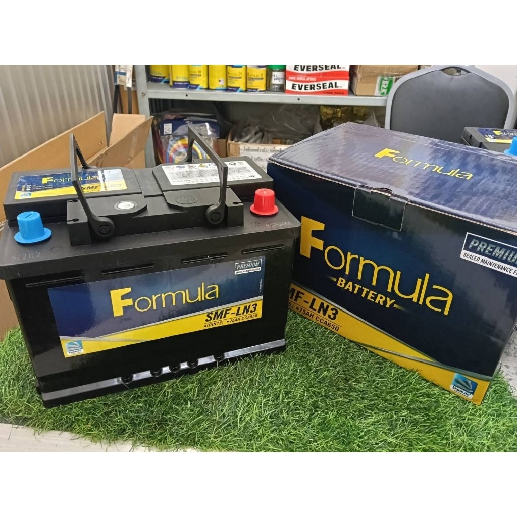 แบตเตอรี่แห้งแท้​ ขั่วจม​DIN75 Formula​ 75แอมป์​ ใส่กระบะ