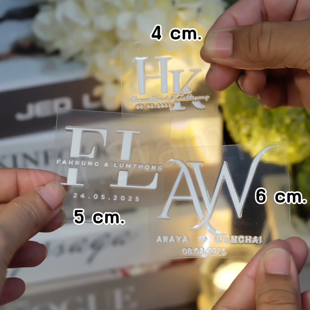 สติ๊กเกอร์พรีเมี่ยม (4 ซม.) UV DTF ไร้พื้น logo ติดของชำร่วย ของที่ระลึก ของขวัญ thumbnail 6