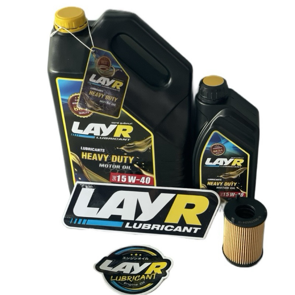 น้ำมันเครื่องLayr เรย์อาร์ 15w-40 / 10w-30 มีสติกเกอร์ทุกชุด layr