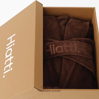 Hiatti. The Daily Robe - Chocolate Powder ชุดคลุมอาบน้ำ 100% Cotton