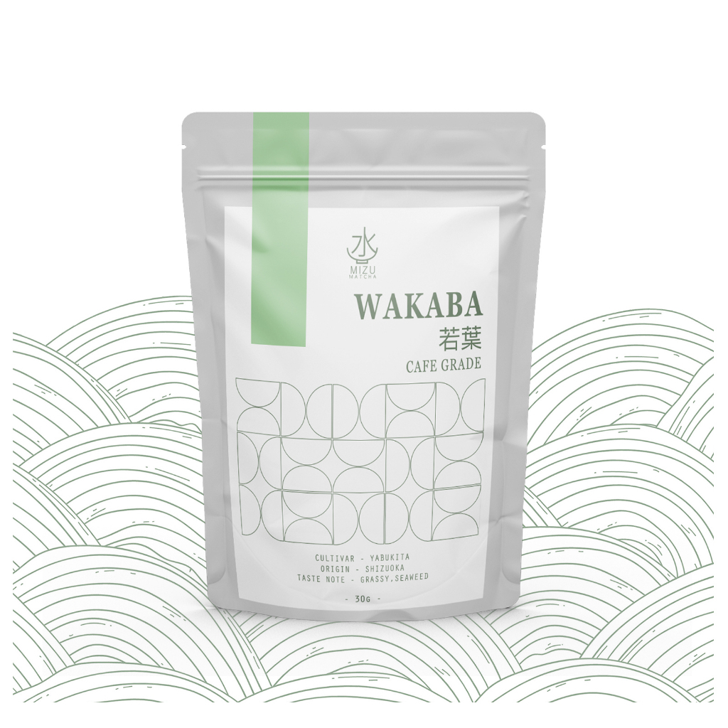 Mizumatcha | ผงมัทฉะเกรดคาเฟ่ วาคาบะ | Wakaba Matcha Cafe Grade จาก Shizuoka | เทสโน๊ต Grassy, Seaweed