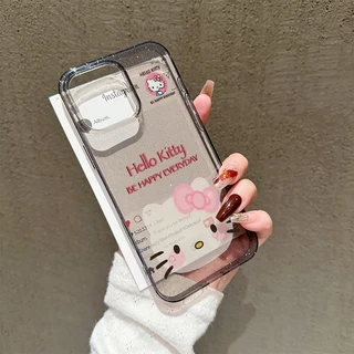 เข้ากันได้กับ IPhone 16 15 14 13 12 11 Pro Max X XR Xs Max 7/8Plus น่ารักสีชมพู Kitty แฟชั่น Star เคส