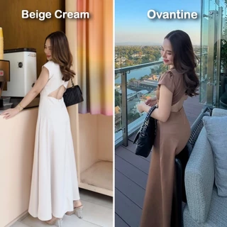 MyWay Brand : Lady Jessika ผ้าซาติน ชุดเดรสออกงาน ชุดเพื่อนเจ้าสาว เดรสยาว ชุดใส่เที่ยว สีชมพู