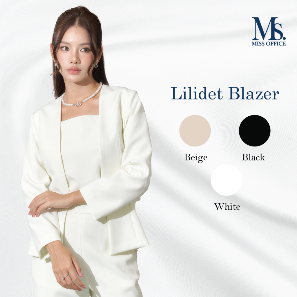 Miss office เสื้อสูทเข้ารูปตัดต่อหน้าหลัง (Lilibet Blazer) (MB-053)