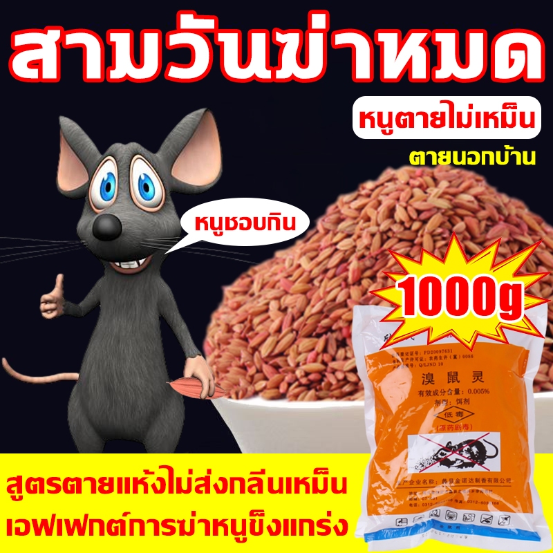 🐀1 คืน หนูตายหมด🐀ยาเบื่อหนู 500g ยากำจัดหนู ตายแห้ง อาหารที่หนูชอบที่สุด เหยื่อกำจัดหนู ปลอดภัย ใช้ง่าย ยาไล่หนู ยาฆ่าหน