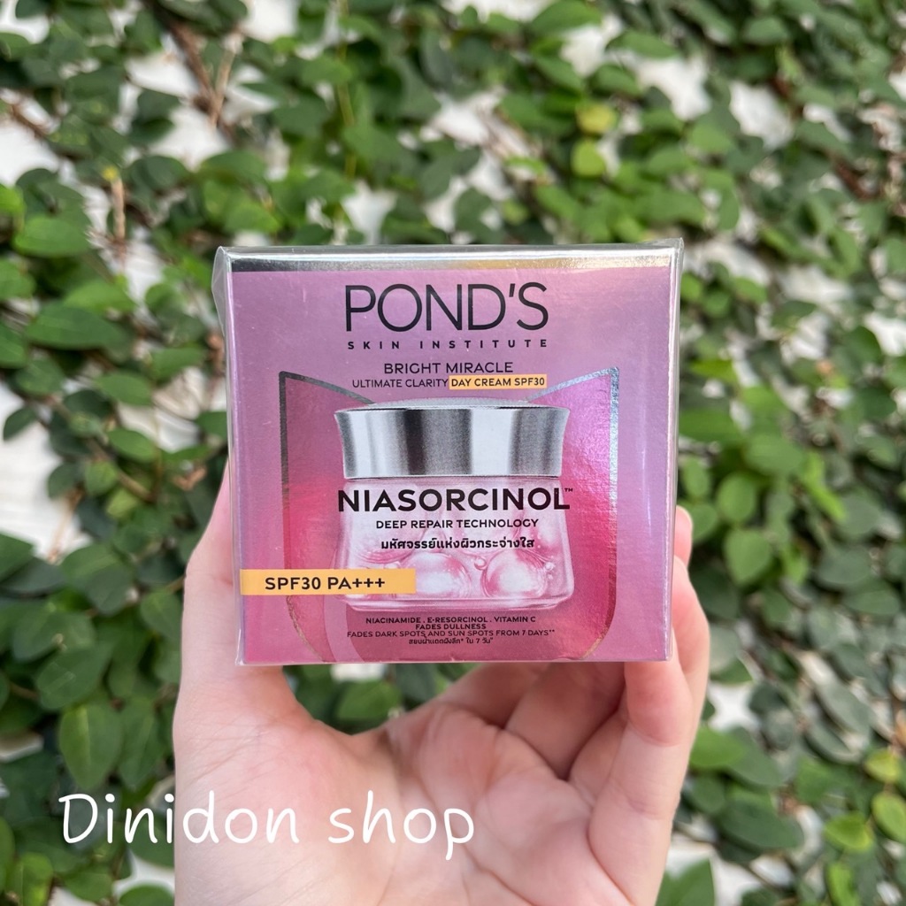((dinidon shop)) Pond'S Bright Miracle Ultimate Clarity Day Cream SPF30 PA+++ Niasorcinol 45g.
