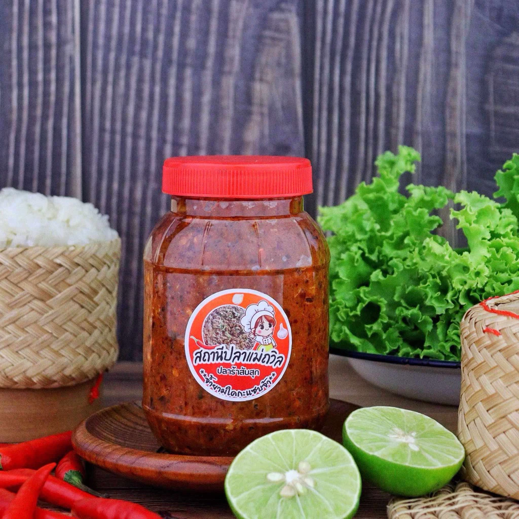 แจ่วบองแม่ถวิล ขนาด400กรัม (สูตรอีสาน)แบบสุก (เผ็ดกลาง)