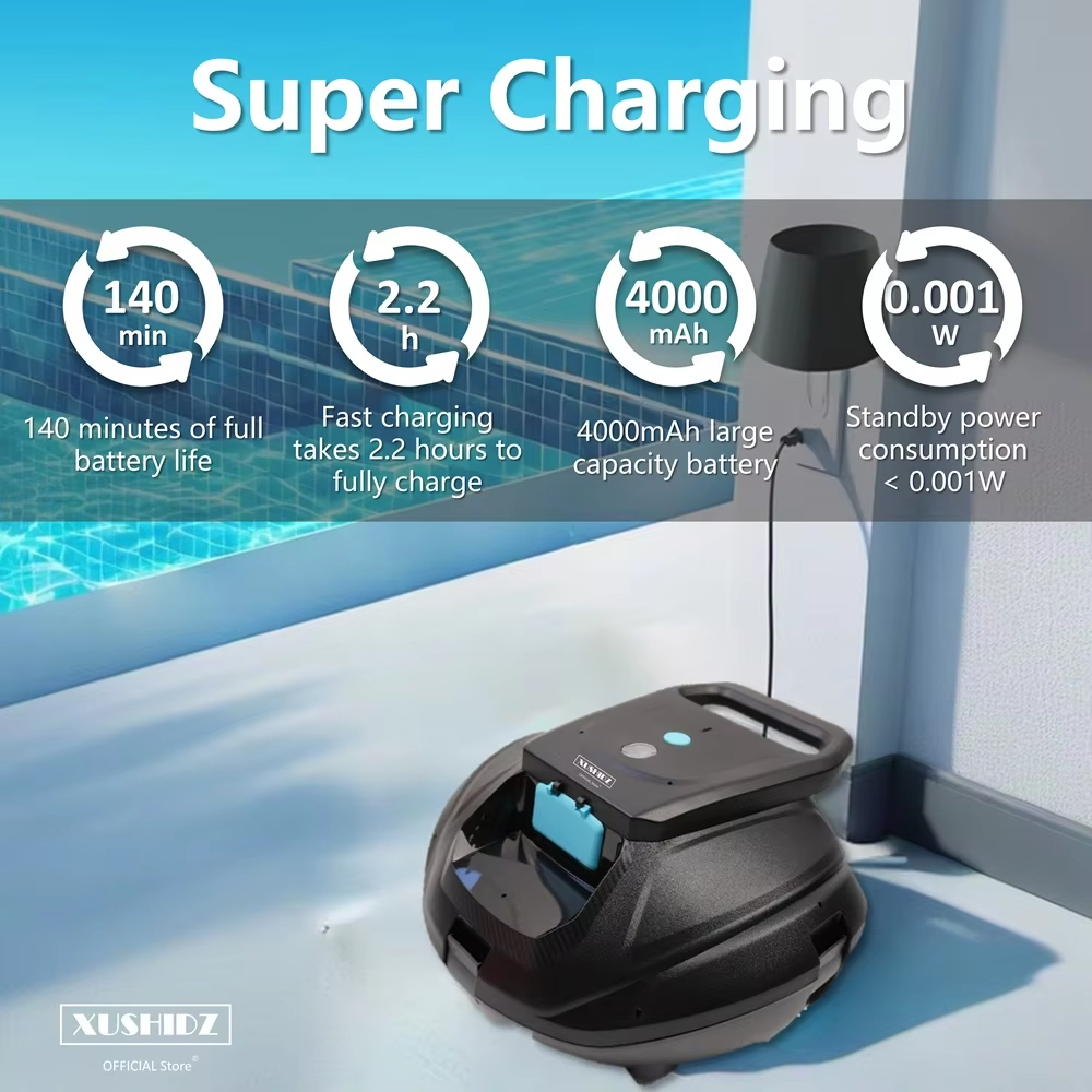 ⚡2025 NEW⚡หุ่นยนต์ทำความสะอาดสระว่ายน้ำอัตโนมัติ Pool Cleaning Robot เครื่องดูดตะกอนสระว่ายน้ำ เครื่องดูดฝุ่นใต้น้ำ - รูปที่ 6