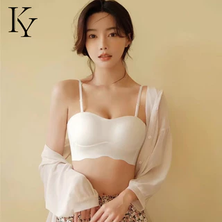 KY.Life-110 【ชุดชั้นในยกทรงสายเดี่ยวถอดได้】 เปลี่ยนสไตล์ได้ตามใจ! สายเดี่ยวบางเฉียบซ่อนตัว ใส่ได้ทุกลุค ถ้วยยกสามมิติกระ