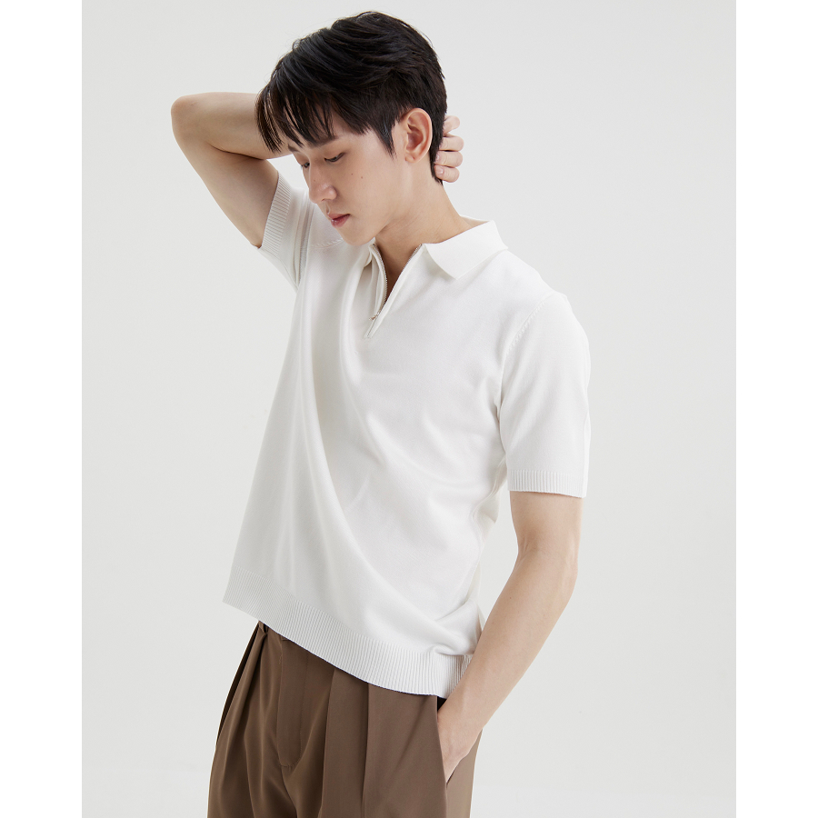 [9780-1] REEVE ZIPPER POLO - เสื้อโปโลคอปก มีซิป รูปที่ 6
