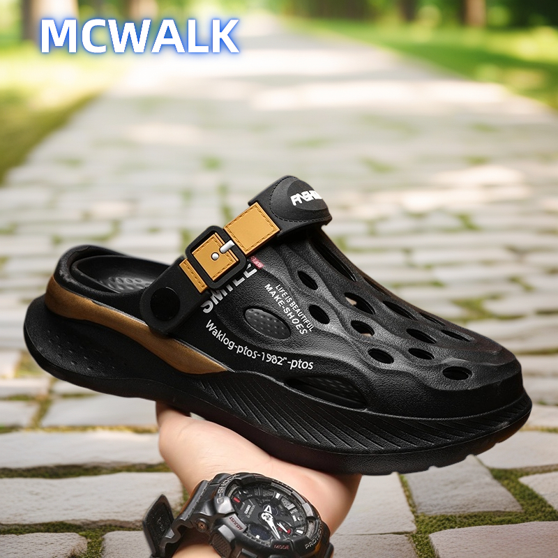 MCWALK รองเท้าแตะผู้ชาย-ผู้หญิง/พื้น5ซม./กันลื่น/ป้องกันแบคทีเรีย/ส่งด่วน