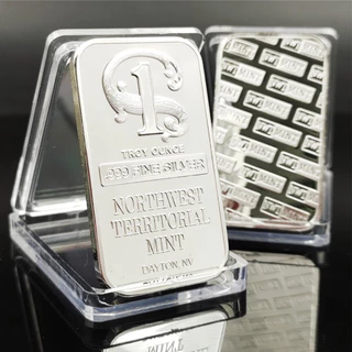 P171 เหรียญ แท่งเงิน แท่งทอง ของสะสม ทองคำแท่ง GOLD SILVER ทองปลอม เงิน แท่งเงินออนซ์ ของขวัญ SP