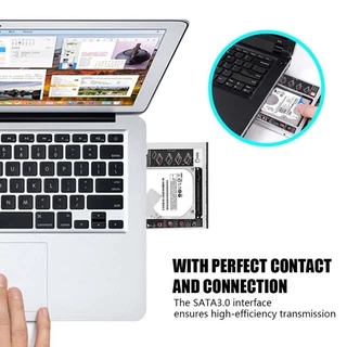 ถาดแปลงใส่HDD SSD ในช่องDVD/CD Notebook 9.0mm/9.5mm/12.7mm Universal SATA 2nd HDD SSD Hard Drive Caddy