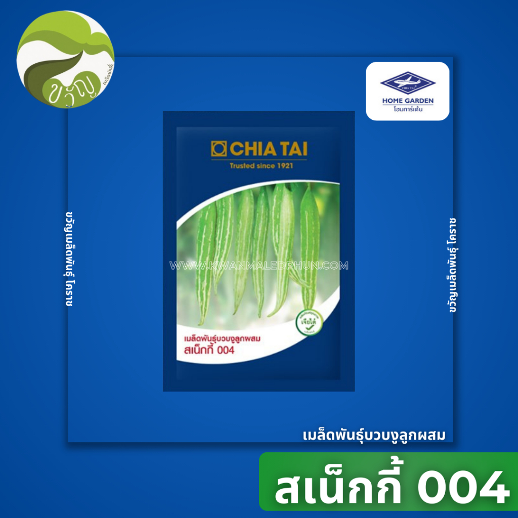 เมล็ดพันธุ์ บวบงู ลูกผสม สเน็กกี้ 004  20 กรัม ลอตใหม่ ล่าสุด