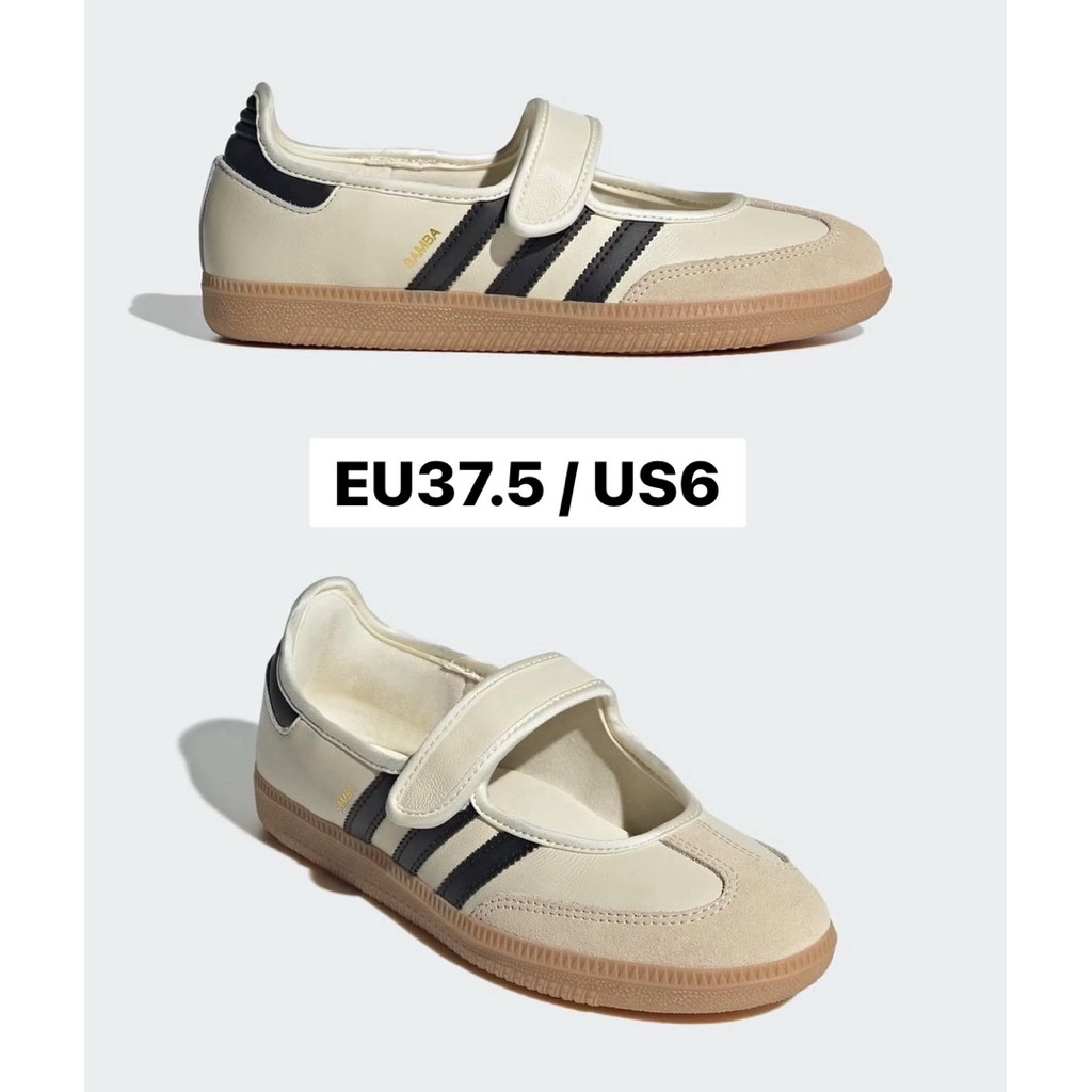 พร้อมส่ง New! Adidas Samba Jane สีครีม / ดำ size US6 / UK4.5/ EU37.5 ราคา 4,350 บาท