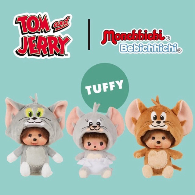 พร้อมส่ง พวงกุญแจ Monchhichi X Tom&Jerry