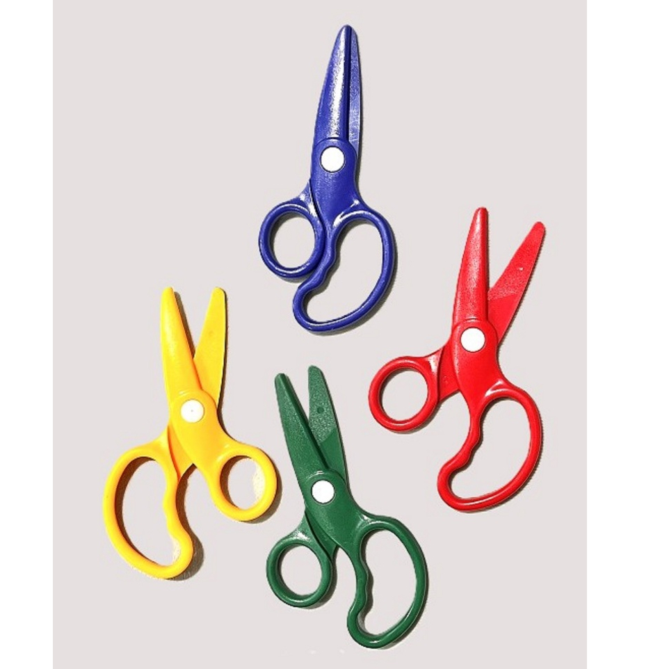 กรรไกรเด็ก (ตัดตรง) ไม่บาดมือ Children's Plastic Scissors