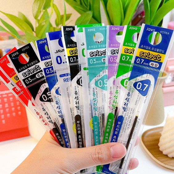 JAVA select Refill For java pen 3C,4C ไส้เติมปากกาลูกลื่นจาวา 3 ระบบ 4 ระบบ ขนาด 0.3 / 0.4 / 0.5 มม.