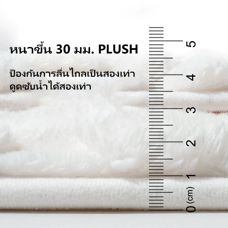 Rack พรมอาบน้ำเมมโมรี่โฟมแบบหนา,พรมเช็ดเท้านุ่มพิเศษ ซับน้ำได้ดี กันลื่น แห้งเร็ว 60*40 ซม. รูปที่ 5