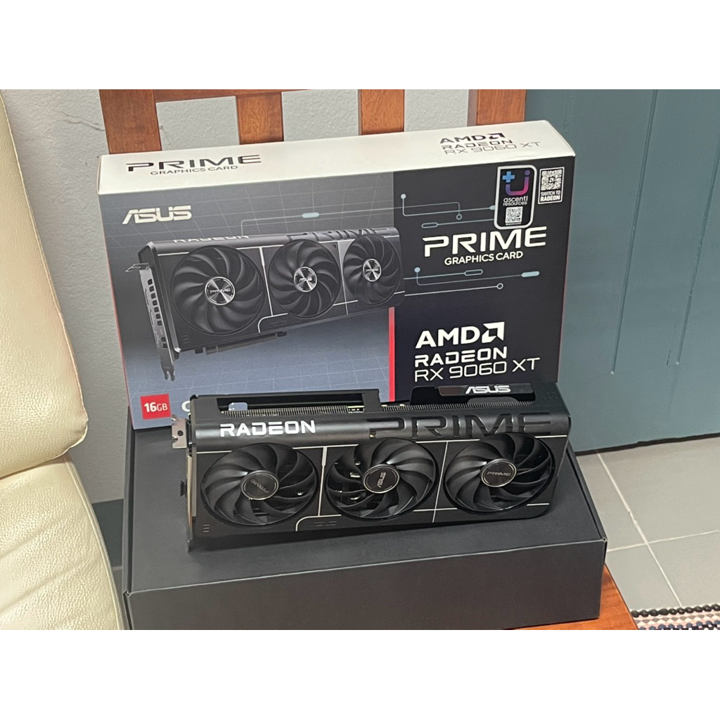 asus prime rx9060xt 16gbการ์ดจอมือสอง อายุ2เดือนประกันถึง12/06/71
