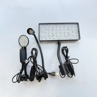 ถูก🎉โคมไฟคลิปตู้ปลา โคมไฟตู้ปลา LED โคมคลิป กันน้ำสำหรับปลูกพืชในตู้ปลา ตกแต่งตู้ปลา อุปกรณ์เสริม การชาร์จ USB