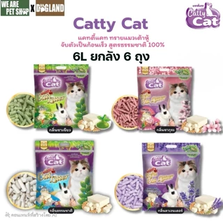 ทรายแมวเต้าหู้ Catty Cat เซ็ต 1 ลัง 6 ถุง กลิ่นชาเขียว